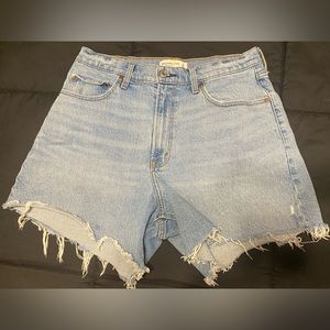 Abercrombie & Fitch Curve Love High Rise Dad Shorts